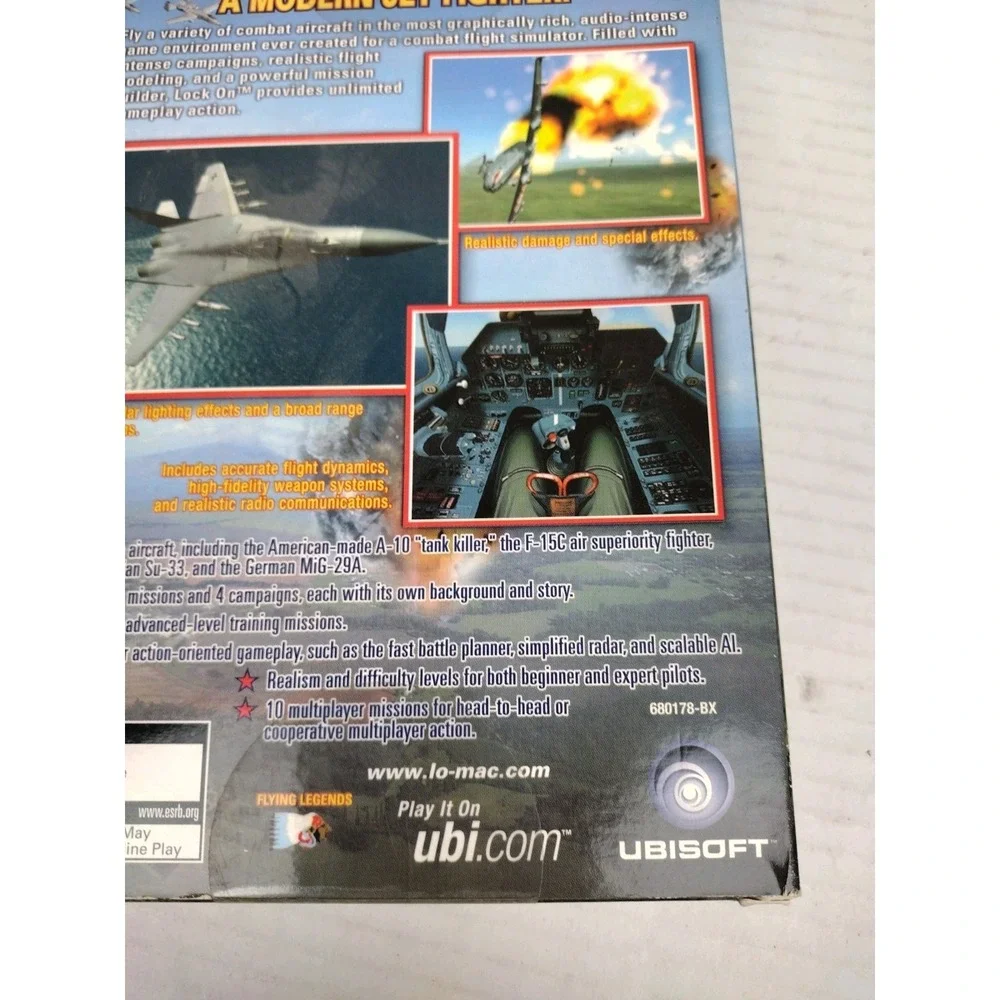 Lock On Modern Air Combat Strategic Jet Fighter War Game PC Game Tall Box CIB